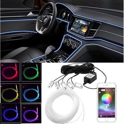 Luces ambiente interiores del RGB IP67, 5050 tiras de la luz del LED para el interior del coche