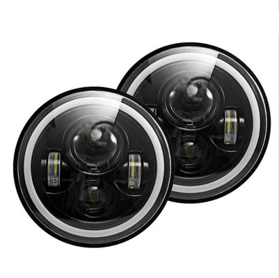 luces de niebla del halo de 12V DRL Jeep Wrangler Offroad 80W