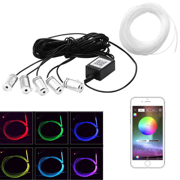 Luces ambiente interiores del RGB IP67, 5050 tiras de la luz del LED para el interior del coche